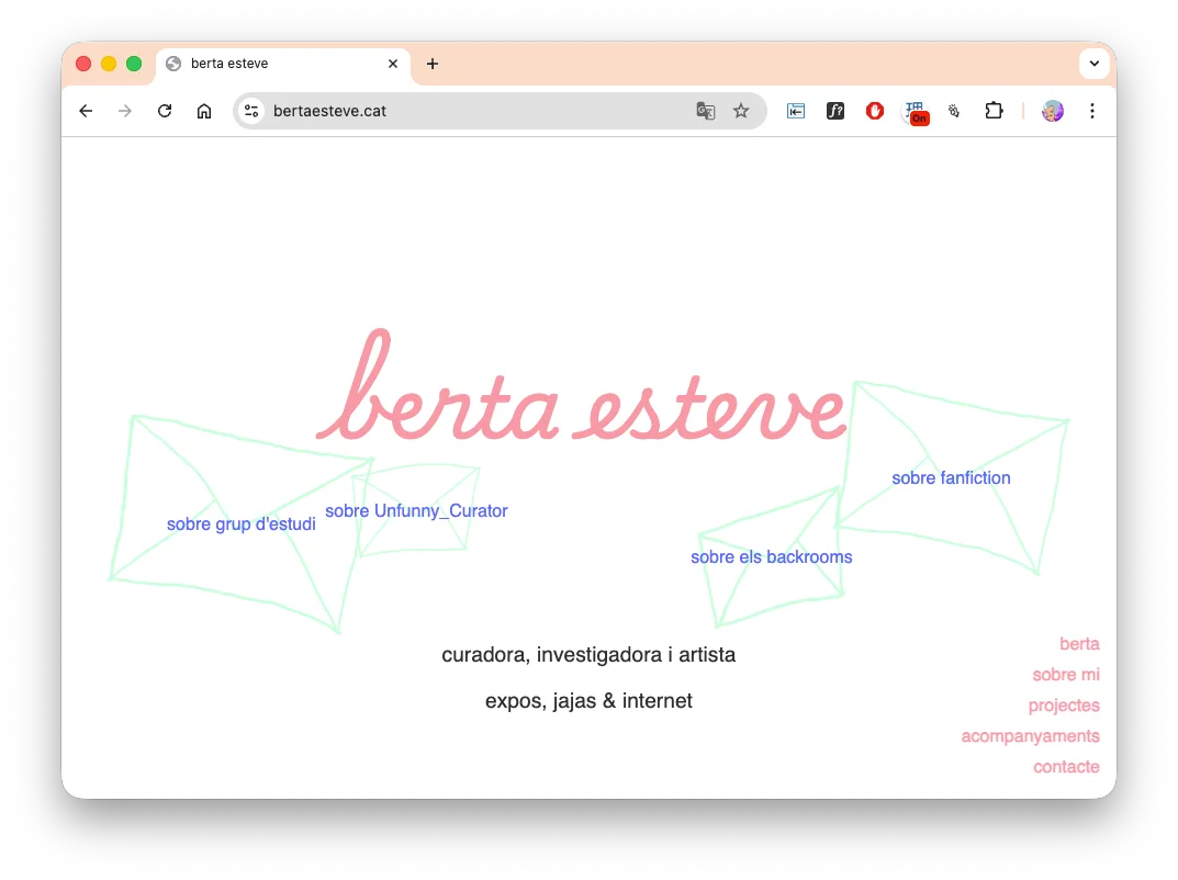 berta esteve — web diseñada por meowrhino studio, Barcelona