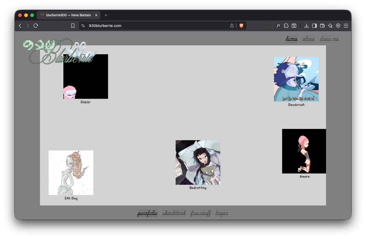 930blurberrie — web diseñada por meowrhino studio, Barcelona