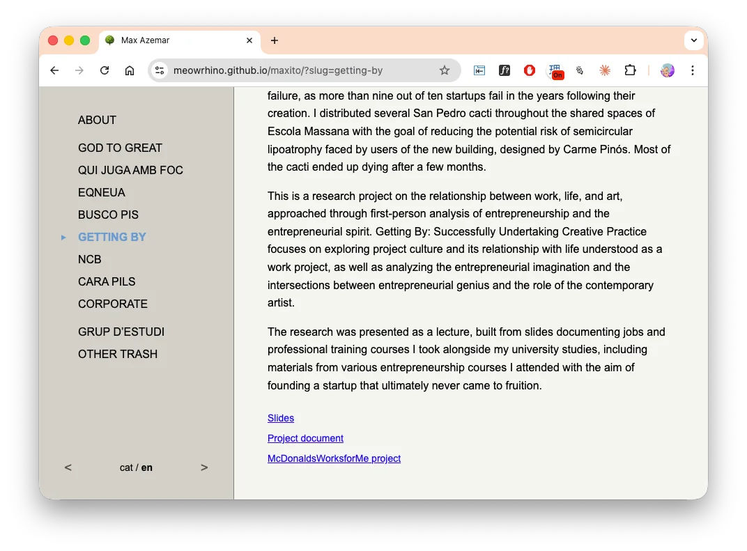 maxito — web diseñada por meowrhino studio, Barcelona