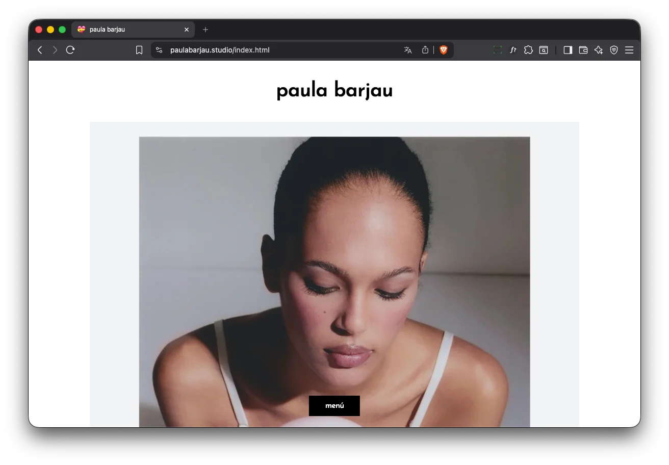 paula barjau — web diseñada por meowrhino studio, Barcelona